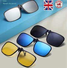 Photochromic Glasses HD Anti Glare Vision Polarized Clip On Sunglasses UV400 UK
