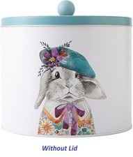 Round Biscuit Tin Rabbit