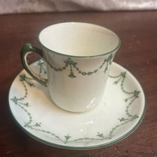 Delphine Crown China Cup &Saucer Made In England Vintage 12.5x7cm