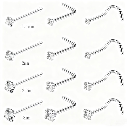 Pair nose stud pin - pair,