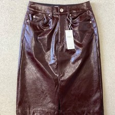 BNWT Ladies M&S Dark Red Faux