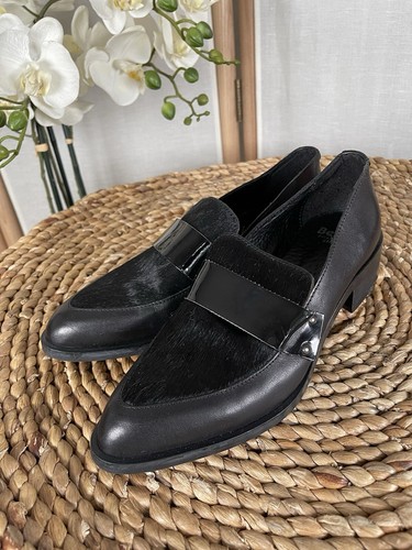 Bertie black leather - , slip