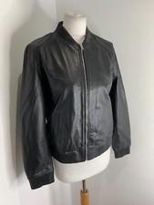 Lakeland black leather bomber