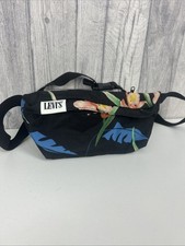 Levi’s Waist Bag Bum Bag / Fanny Pack Black Floral Pattern Two Pockets