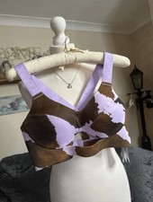 Adidas Ivy Park Cow Print Cut Out Sports Bra