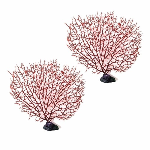2pcs red coral - red, tree
