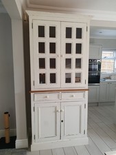 Antique Dresser with Glass Fronted Top / Shabby Chic / Vintage