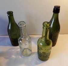 Collection of old beer bottles L N E R , LUCAS & CO , BOTANIC BEER , S K WILLIAM