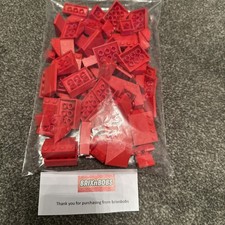 LEGO Red Roof Tiles Various Sizes 77 Pieces Job Lot