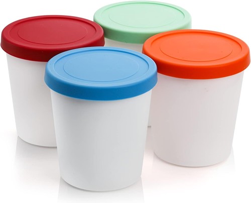 Pack ice cream containers - 4,