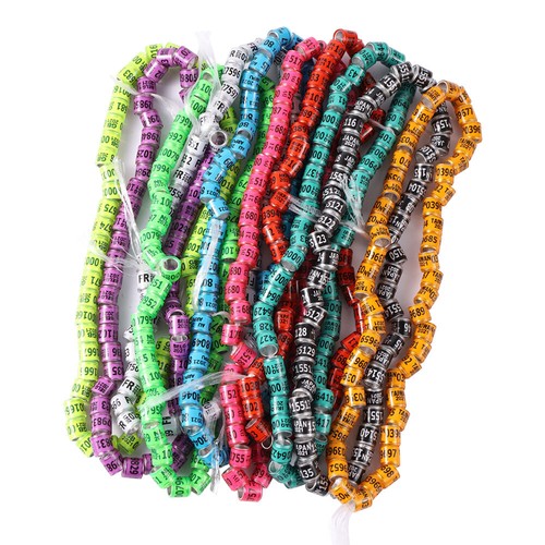 100x 8mm multicolor bird - 8mm, foot
