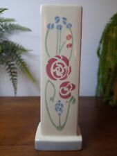Past Times Vase Mackintosh Nouveau Design Ceramic Hand Painted Floral Vintage 9"