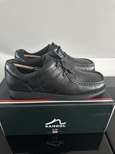 Kangol Black  Leather Lace Up Shoes men’s  Black Size UK 9