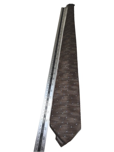 Men silk tie brown - tie,