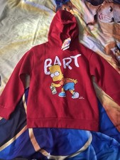 Boys Red Bart Jumper Brand New