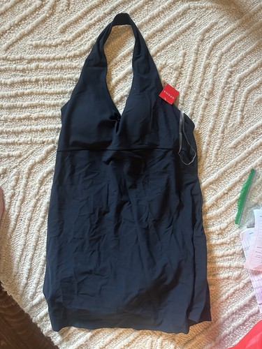 Black halter neck spanx - black,