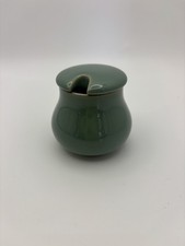 Denby Manor Green Mustard Pot
