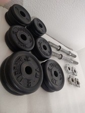 Adjustable Metal Dumbbells Weight Set 20kg + 2x 4.5kg Plastic Dumbbells