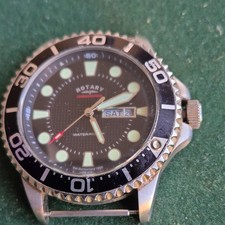 Gents ROTARY Chronospeed Day/Date Divers watch. New battery, working. LL236