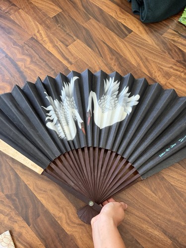 Vintage oriental folding - oriental, fan