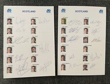 SCOTLAND RUGBY - SIGNED TEAM SHEETS INC BLAIR & PATERSON