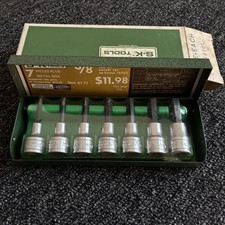 VTG S-K Tools USA 7pc 3/8 Drive SAE Hex Bit Socket Set in Metal Case 1/8"-3/8"