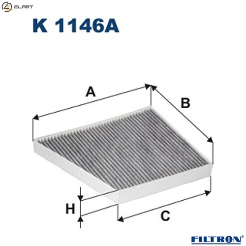 Filter cabin air 1146a - air, k