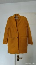 SALE £9 ~ BLOGGERS FAVOURITE~ ZARA ~ MUSTARD COAT/COATIGAN ~ LANA WOOL MIX ~8/10