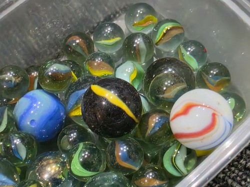 Vintage glass marbles - glass,