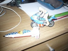EVEL KNIEVEL DIECAST STRATOCYCLE AND SKY ROCKET UNBOXED BY IDEAL