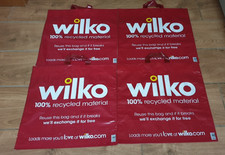 4 Wilkinson used plastic carrier bags