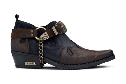 Men real leather western - men's,