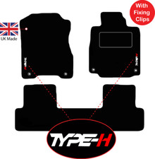 Honda CRV 2012 to 2017 Tailored Carpet Car Floor Mats Unique logos & 4 Clips