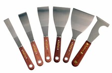 ProDec Rosewood Paint Scraper Scale Tang Stainless Steel Blade 6 Sizes Available
