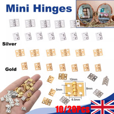 10-50Pcs Mini Metal Hinges Jewelry Box Tiny Miniature Furniture Cabinet Hinges