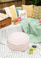 Pouffe BoHo Style Blush Pink