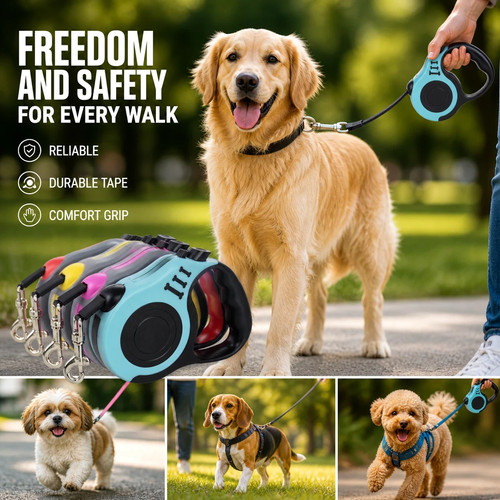 Retractable dog lead - dog,