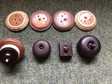 Vintage Light Switches & Wooden Roses.