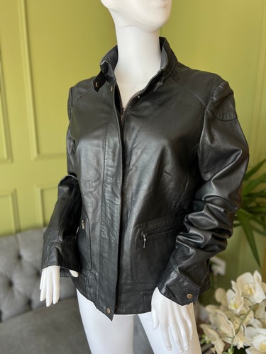 Jobis black leather jacket - leather,