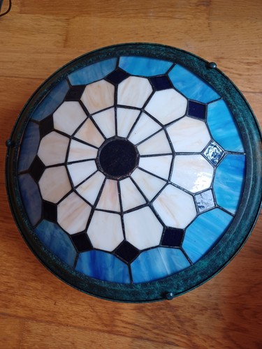 Blue tiffany style glass - blue,