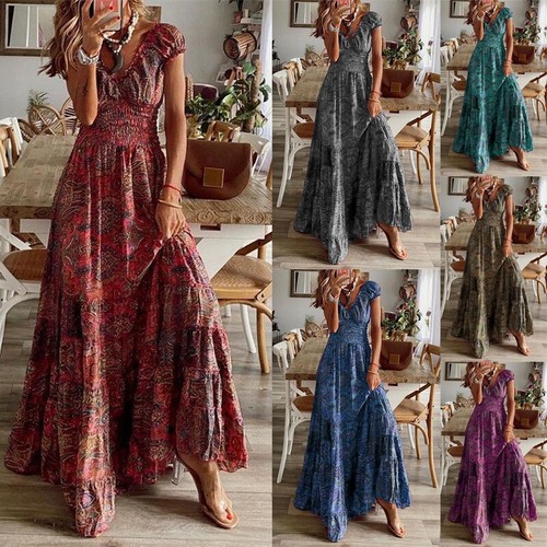 Womens holiday boho dress - womens,