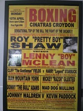 Roy Shaw Vs Lenny Mclean Boxing Poster