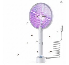 4000V Electric Rechargeable Mosquito Swatter Fly Bug Zapper Racket –USB Charging
