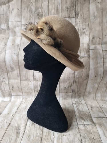 Vintage stone felt snimal fur - vintage,