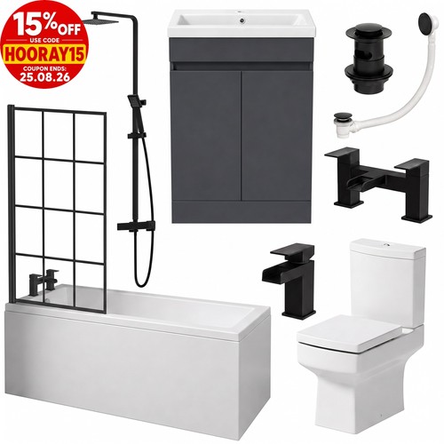 Complete square bathroom suite - square,