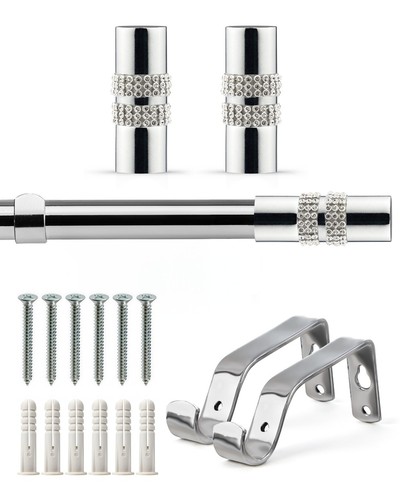 Extendable curtain poles with - poles,