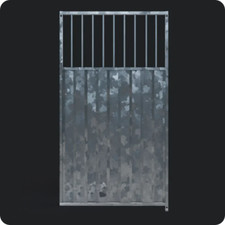 Dog Run Panel 1.2 x 1.84m - 3/4 Solid - 5cm Gap - Heavy-Duty Galvanised