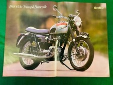 1968 650CC TRIUMPH BONNEVILLE CENTREFOLD POSTER ADVERT READY FRAME A4 X 2 A