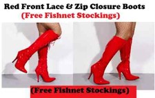 Ladies High Knee Front Lace Up