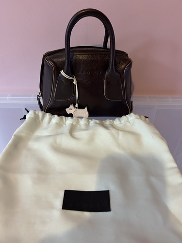 Dark brown leather grab - dark, bag